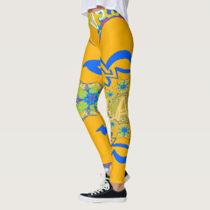 Erstellen Sie Ihr eigenes cooles, hellgelbes Blume Leggings