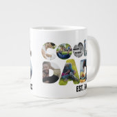 Erstellen Sie Ihr eigenes cooles Papa-7-Buchstaben Jumbo-Tasse (Vorderseite Rechts)