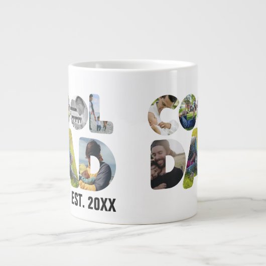 Erstellen Sie Ihr eigenes cooles Papa-7-Buchstaben Jumbo-Tasse (Vorderseite)