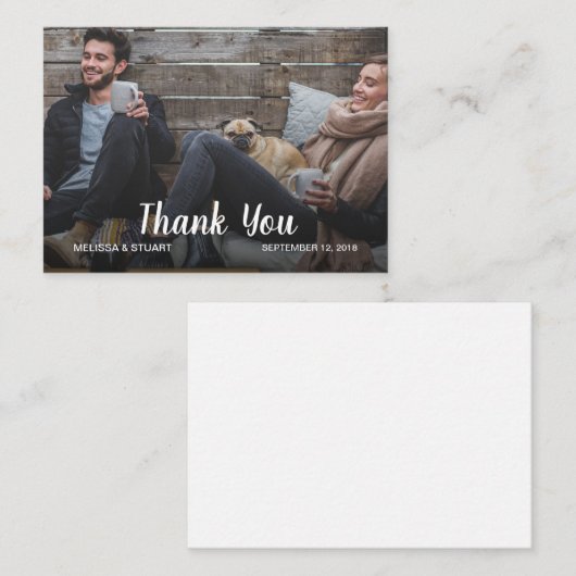 Erstellen Sie Ihr eigenes Dankeschön für das Hochz Mitteilungskarte (Vorne/Hinten)