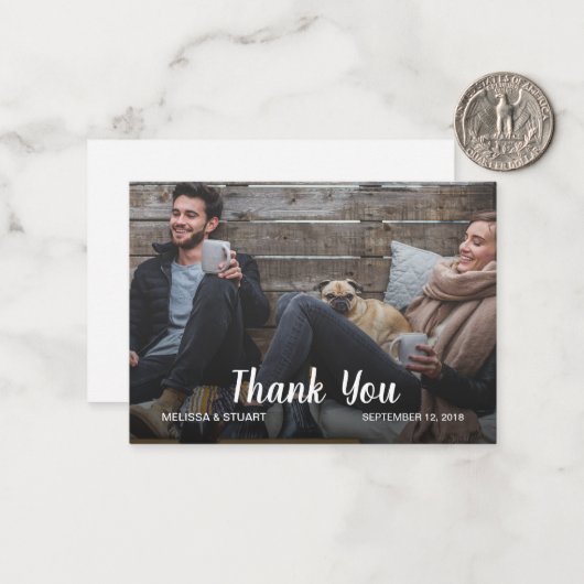 Erstellen Sie Ihr eigenes Dankeschön für das Hochz Mitteilungskarte (Vorderseite/Rückseite Beispiel)
