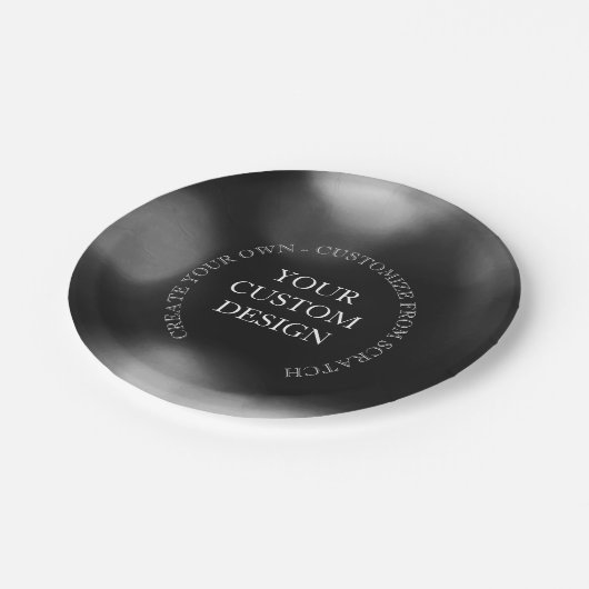 Erstellen Sie Ihr eigenes Design/Logo Pappteller (Schrägansicht)