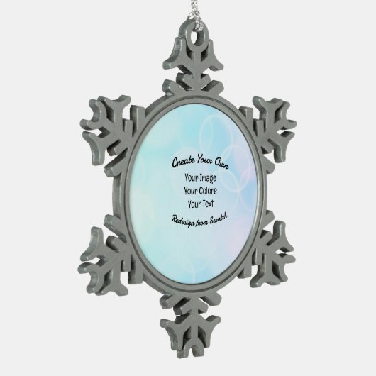 Erstellen Sie Ihr eigenes Design/Logo Schneeflocken Zinn-Ornament (Links)