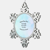 Erstellen Sie Ihr eigenes Design/Logo Schneeflocken Zinn-Ornament (Rechts)