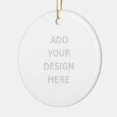 Erstellen Sie Ihr eigenes Design Porzellan Circle Keramik Ornament (Links)