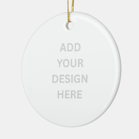 Erstellen Sie Ihr eigenes Design Porzellan Circle Keramik Ornament (Links)