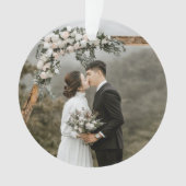 Erstellen Sie Ihr eigenes doppelseitiges Hochzeits Ornament (Vorderseite)