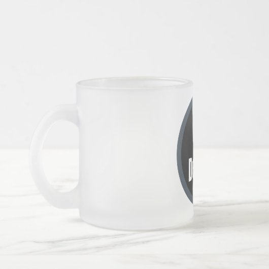 Erstellen Sie Ihr eigenes dunkelgrau-personalisier Mattglastasse (Links)