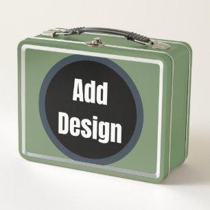 Erstellen Sie Ihr eigenes dunkelgrau-personalisier Metall Brotdose