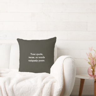 Erstellen Sie Ihr eigenes Dunkeloliv-Taupe-Minimal Kissen