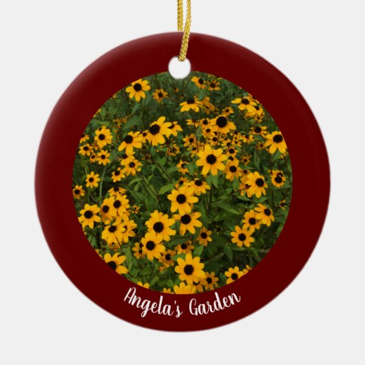 Erstellen Sie Ihr eigenes dunkelrotes Personalisie Keramik Ornament (Vorne)