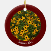 Erstellen Sie Ihr eigenes dunkelrotes Personalisie Keramik Ornament (Hinten)