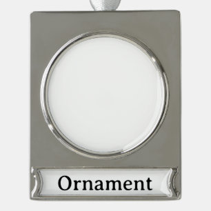 Erstellen Sie Ihr eigenes einfaches benutzerdefini Banner-Ornament Silber