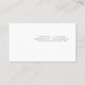 Erstellen Sie Ihr eigenes einfaches Design Elegant Visitenkarte (Rückseite)