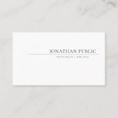 Erstellen Sie Ihr eigenes einfaches Design Elegant Visitenkarte (Vorderseite)