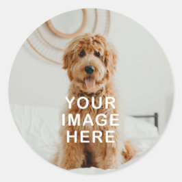 Erstellen Sie Ihr eigenes einfaches einzelnes Bild Runder Aufkleber