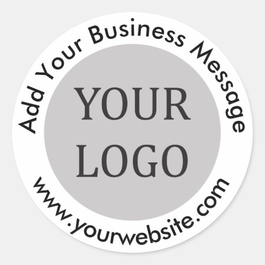 Erstellen Sie Ihr eigenes einfaches Firmenlogo Runder Aufkleber (Vorderseite)