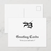 Erstellen Sie Ihr eigenes einfaches Professionelle Postkarte (Vorne/Hinten)