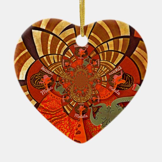 Erstellen Sie Ihr eigenes einzigartiges afrikanisc Keramikornament (Vorne)