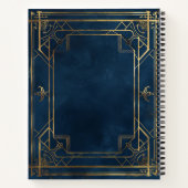 Erstellen Sie Ihr eigenes elegantes Blue & Gold Notizblock (Rückseite)