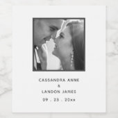 Erstellen Sie Ihr eigenes elegantes Foto Weinlabel Weinetikett (Einzelnes Label)