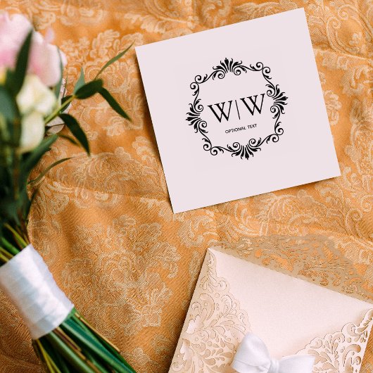 Erstellen Sie Ihr eigenes elegantes Frame Monogram Gummistempel