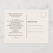 Erstellen Sie Ihr eigenes elegantes Script-Abschlu Ankündigungspostkarte (Rückseite)