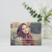 Erstellen Sie Ihr eigenes elegantes Script-Abschlu Ankündigungspostkarte (Stehend Vorderseite)