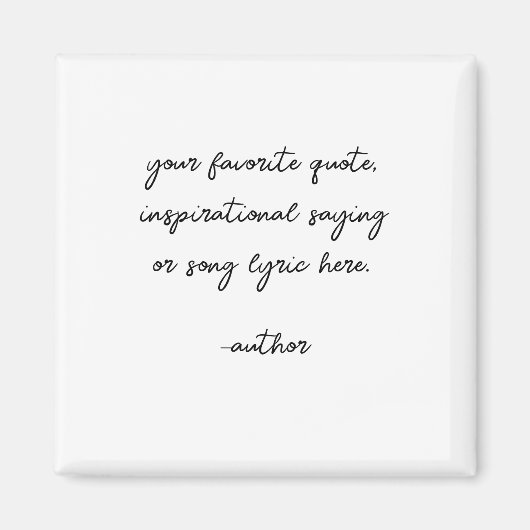 Erstellen Sie Ihr eigenes elegantes Skript-individ Magnet (Vorne)