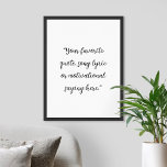 Erstellen Sie Ihr eigenes elegantes Skript-individ Poster<br><div class="desc">Erstellen Sie Ihre eigene,  maßgeschneiderte Poster-Wandkunst mit minimalistisch eleganter Schrift-Typografie.</div>