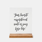 Erstellen Sie Ihr eigenes elegantes Skriptangebot Acrylschild (Vorderseite)