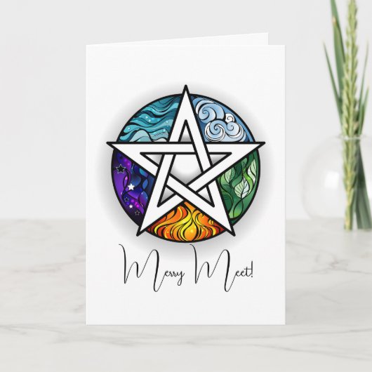 Erstellen Sie Ihr eigenes elementares Pentagramm Karte (Vorderseite)