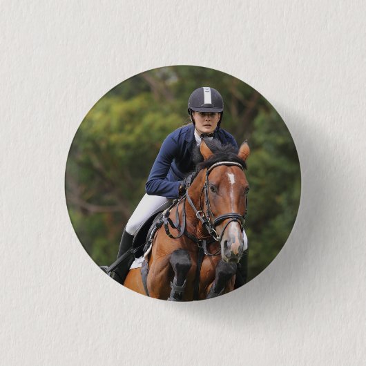 Erstellen Sie Ihr eigenes equestrisches Pferdefoto Button (Vorderseite)