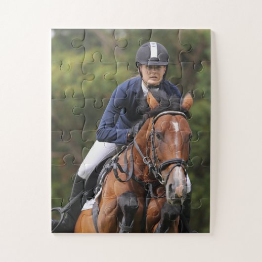 Erstellen Sie Ihr eigenes equestrisches Pferdefoto Puzzle (Vertikal)