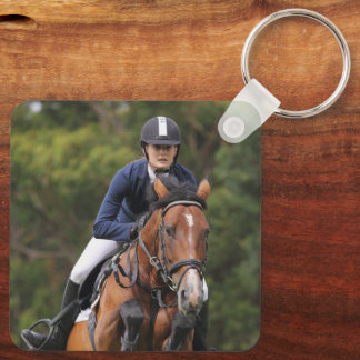 Erstellen Sie Ihr eigenes equestrisches Pferdefoto Schlüsselanhänger