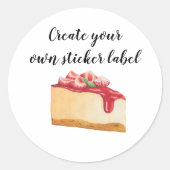 Erstellen Sie Ihr eigenes Etikett für die Bäckerei Runder Aufkleber (Vorderseite)