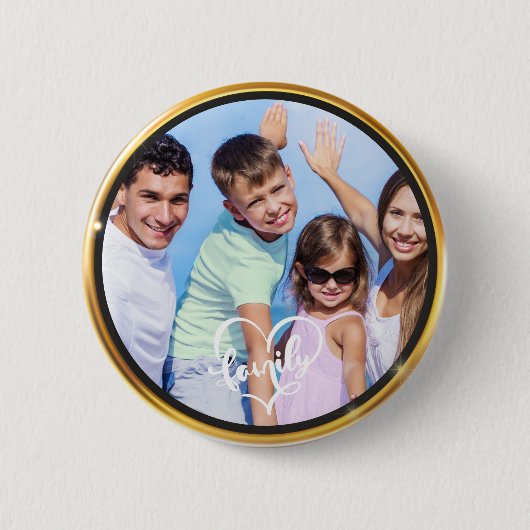 Erstellen Sie Ihr eigenes Familien-Script Goldrahm Button (Vorderseite)