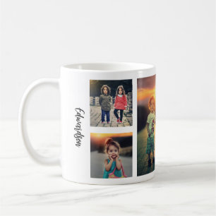 Erstellen Sie Ihr eigenes Familienfoto-Collagen-Mo Kaffeetasse
