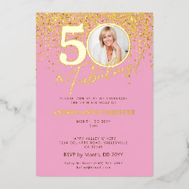 Erstellen Sie Ihr eigenes fantastisches Meilenstei Folieneinladung