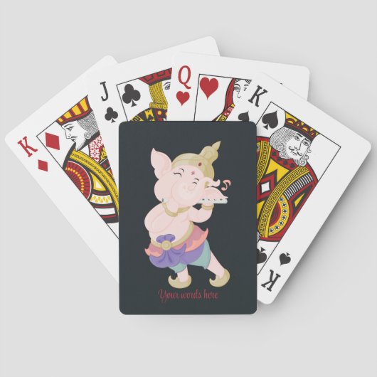 Erstellen Sie Ihr eigenes farbenfrohes Ganesh-Flut Spielkarten (Rückseite)