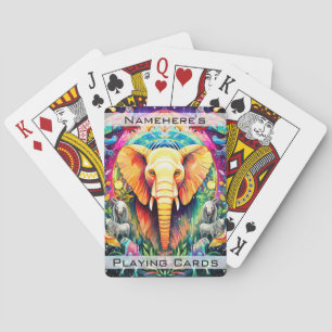 Erstellen Sie Ihr eigenes farbenfrohes Jungle Elef Spielkarten