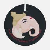 Erstellen Sie Ihr eigenes farbiges Ganesh-Profil Ornament Aus Glas (Rückseite)