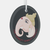 Erstellen Sie Ihr eigenes farbiges Ganesh-Profil Ornament Aus Glas (Vorderseite Rechts)