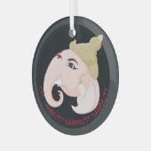 Erstellen Sie Ihr eigenes farbiges Ganesh-Profil Ornament Aus Glas (Vorderseite links)