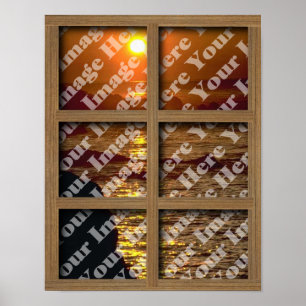 Erstellen Sie Ihr eigenes Fenster mit braunem 6-Pa Poster