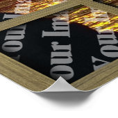 Erstellen Sie Ihr eigenes Fenster mit hellbraunem  Poster (Ecke)