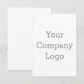 8.89 cm x 12.7 cm Flache Dankeskarte (Vorne/Hinten)