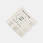 Erstellen Sie Ihr eigenes Firmenlogo Ecru Cocktail Serviette (Ecke)