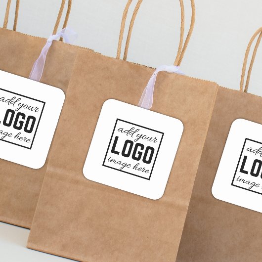 Erstellen Sie Ihr eigenes Firmenlogo Quadratischer Aufkleber