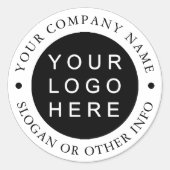 Erstellen Sie Ihr eigenes Firmenlogo Runder Aufkleber (Vorderseite)